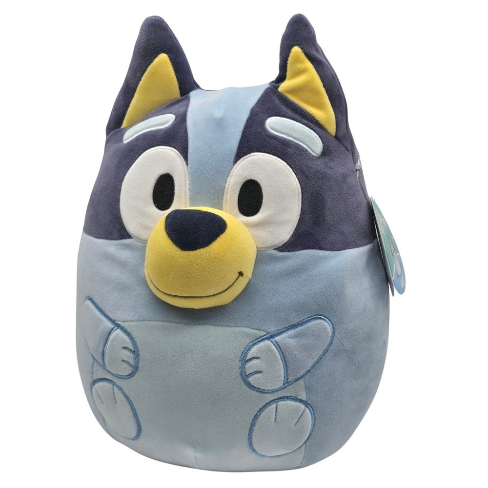 Jazwares Squishmallows Bluey 12 Inch Plush Toy Blue Dog Character Soft Pillow